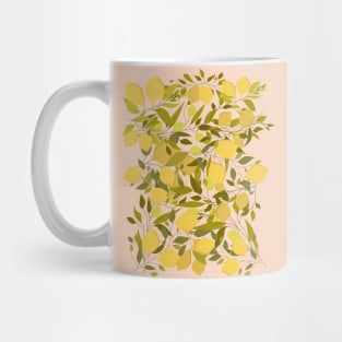 Lemons, peaches and grapes Mug